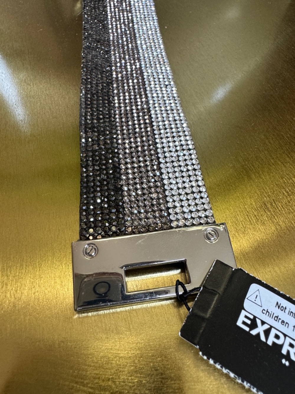 Express Rhinestone  bracelet - Silver & Gunmetal - Picture 5 of 6
